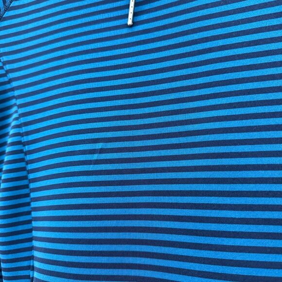 Columbia Castella Peak Blue Striped Omni Wick Pullover Hoodie AL1745 Women Small - Picture 3 of 7